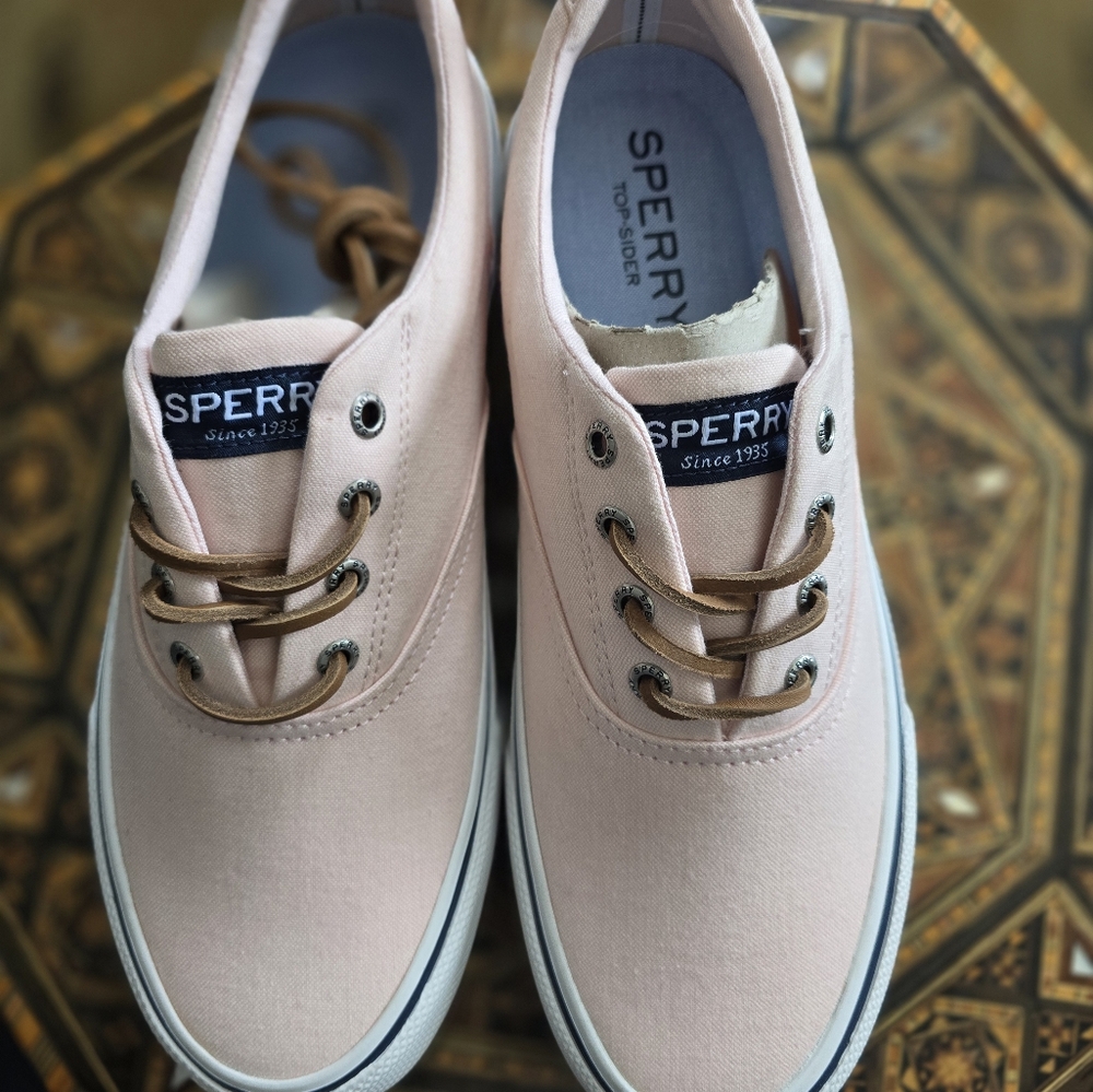 Sperry Pink Canvas Sneakers Size 9 In Men's NWOT
